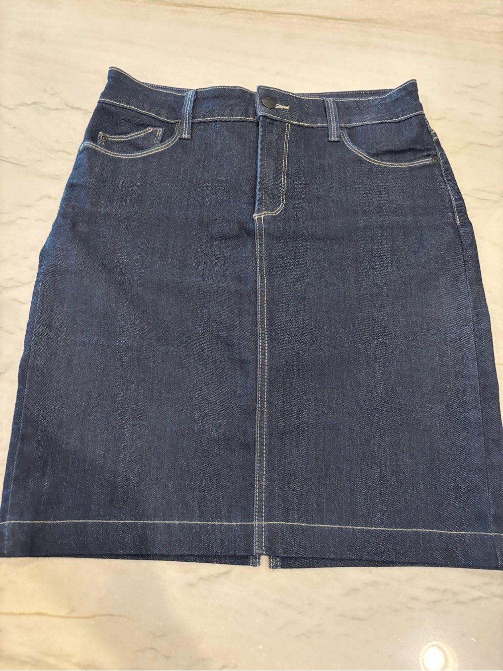 NYDJ Dark Blue Denim Pencil Skirt